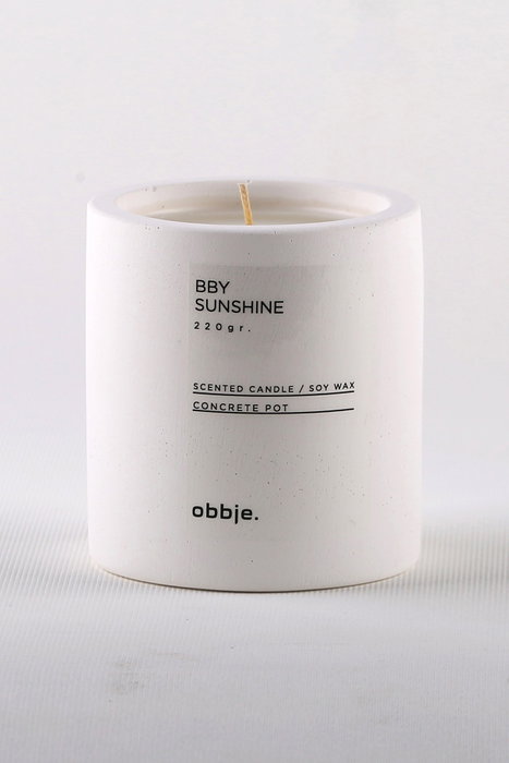 Aberto Design Vela Sunshine Verti de Sándalo en Hormigón 8.5x9 cm para el Hogar